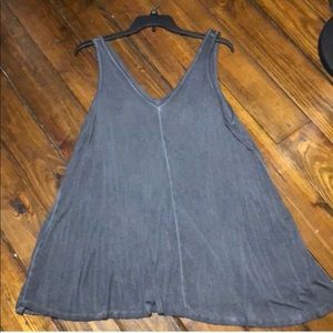 Gray trapeze dress/swim suit cover up